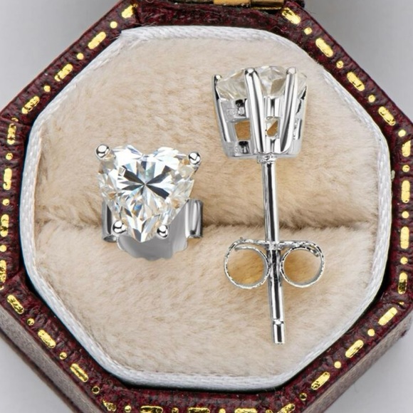 Earrings and necklace Moissanite set with GRA CERTIFICATION - Picture 3 of 6